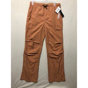 Jackson Pants Mens XL Burnt Orange Cargo Elastic Waist Drawstring Pocket Casual